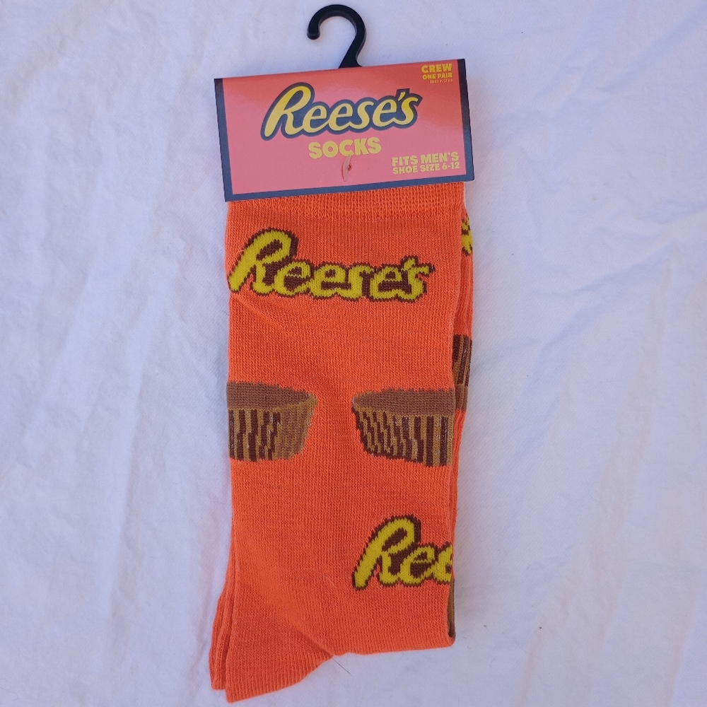 Reese's Peanut Butter Cup Socks Novelty Gift Funky Unique Fun Fashion Apparel